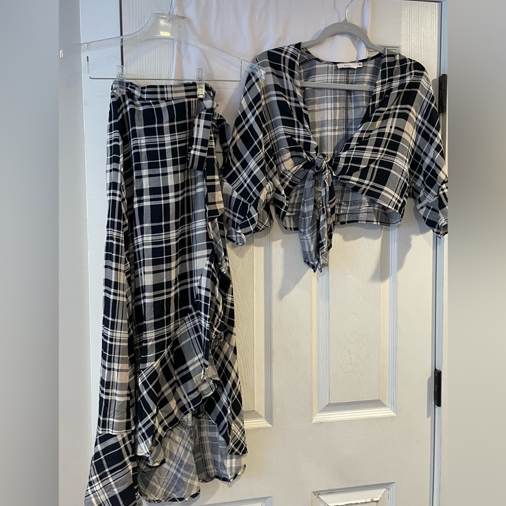 Cute tie top and wrap skirt